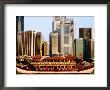 Chinese Junk And City Skyline At Dawn, Singapore by Michael Coyne Limited Edition Print