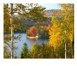 Summer Home Surrounded By Fall Colors, Wyman Lake, Maine, Usa by Steve Terrill Limited Edition Print