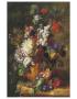 Bouquet Of Flowers In An Urn by Jan Van Huysum Limited Edition Pricing Art Print