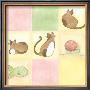 Tic-Tac Cats In Pink by Erica J. Vess Limited Edition Print