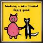 Making A New Friend Feels Good by Todd Parr Limited Edition Pricing Art Print