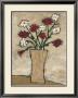 Red Flowers In A Vase by Judi Bagnato Limited Edition Pricing Art Print