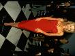 Actress Mira Sorvino Wearing Spaghetti Strap Tight Red Dress by Dave Allocca Limited Edition Print