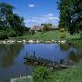 Le Tondu, Beaumont, France, Exterior, Looking Over The Carp Pond by Mark Fiennes Limited Edition Print