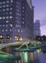 Westferry Footbridge, Docklands, London, 1994, Night Shot, Architect: Future Systems by Benedict Luxmoore Limited Edition Print