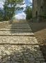 Looking Up Broad Steps To An Ancient Church In Provence, With Sky by Stephen Sharnoff Limited Edition Print