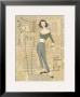 Lady In Grey Pants And Top With Pattern by Cuca Garcia Limited Edition Pricing Art Print
