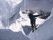 Mountaineer Travelling Through Khumu Ice Fall, Everest Nepal by Michael Brown Limited Edition Print