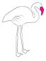 Pink Lone Flamingo by Avalisa Limited Edition Print