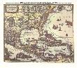 Map Of South Eastern America by Joan Blaeu Limited Edition Print