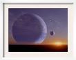 First Rays Of A Rising Star Reveal The Distant Gas-Giant Planet Above The Horizon by Stocktrek Images Limited Edition Pricing Art Print