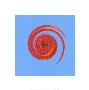 Whirl No. 3, Red On Sky Blue by Michael Banks Limited Edition Pricing Art Print
