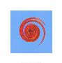 Whirl No. 3, Red On Sky Blue by Michael Banks Limited Edition Print