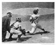 Mickey Mantle Doubles Against The Tigers, 1960 by Patrick Burns Limited Edition Print