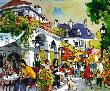 Cafe By The Flower Market by Michael Leu Limited Edition Print