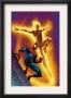 Ultimate Spider-Man #68 Cover: Spider-Man And Human Torch by Mark Bagley Limited Edition Print