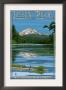 Lassen Peak And Manzanita Lake, C.2009 by Lantern Press Limited Edition Print