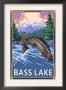 Bass Lake, California - Fisherman, C.2009 by Lantern Press Limited Edition Print