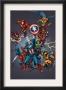 Official Handbook: Avengers 2005 Cover: Captain America, Hulkling And Cage by Tom Grummett Limited Edition Print