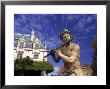 Statue With The Biltmore House, Ashville, Sc by Jennifer Broadus Limited Edition Print