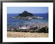 Submerged Causeway At High Tide, Seen Over Rooftops Of Marazion, St. Michael's Mount, England by Tony Waltham Limited Edition Print