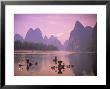 Cormorant Fishermen, Xingping, Li River, Guangxi, China by Peter Adams Limited Edition Print