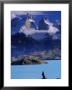 Hiker And Cuernos Del Paine, Torres Del Paine National Park, Chile by Art Wolfe Limited Edition Print