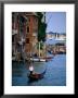 Goldola And Gondolier Near Academia Bridge, Venice, Veneto, Italy by Roberto Gerometta Limited Edition Print