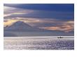 Mt. Rainier From A Ferry On The Seattle To Bainbridge Island Run, Seattle, Washington, Usa by Lawrence Worcester Limited Edition Print