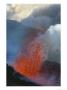 A Violent Eruption Of Lava Spews High Into The Air On Mount Etna by Peter Carsten Limited Edition Print