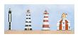 Painted Lighthouses by Andras Kaldor Limited Edition Pricing Art Print