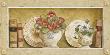Potted Flowers With Plates And Books Iv by Eric Barjot Limited Edition Print