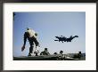 A Fighter Plane Lands Onboard An Aircraft Carrier by Joseph Baylor Roberts Limited Edition Print