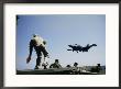 A Fighter Plane Lands Onboard An Aircraft Carrier by Joseph Baylor Roberts Limited Edition Pricing Art Print