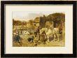 A Farmyard Scene With Plough Horses, Ducks, Cows by John Frederick Herring I Limited Edition Print