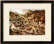 Spring: Gardeners, Sheep Shearers And Peasants Merrymaking by Pieter Bruegel The Elder Limited Edition Print