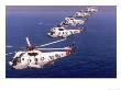 Navy Helicopters Flying Over The Ocean by Robert Marien Limited Edition Print