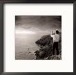 Man Looking Through Telescope At Horizon by Jon Riley Limited Edition Pricing Art Print
