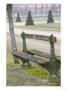 Park Bench In The Gardens, Chateau De Fontainebleau, Fontainebleau, Paris, France by Walter Bibikow Limited Edition Print