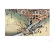Red Maple Leaves At Tsuten Bridge From The Series Famous Places Of Kyoto by Ando Hiroshige Limited Edition Print