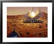 A Mars Ascent Vehicle Starting A Sample Of Mars Rocks On Their Trip To Earth by Stocktrek Images Limited Edition Print