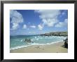 Porthcothan Bay With Trevose Head In Background, Cornwall, England, United Kingdom by Lee Frost Limited Edition Print