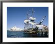 Replica Of H.M.S. Bounty And Sydney Opera House, Sydney, New South Wales (N.S.W.), Australia by Amanda Hall Limited Edition Print
