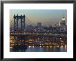 Manhattan Bridge And Empire State Bldg, New York, Usa by Walter Bibikow Limited Edition Pricing Art Print