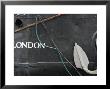 Grey Ship With London Script, Anchor And Rope by David Borland Limited Edition Print