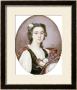 Flora Macdonald (1722-1790), In Black And White Dress With Bouquet Of Roses And Tartan Plaid by George Murray Limited Edition Pricing Art Print