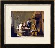 Peasants Playing Cards By A Cottage Fire by Justus Juncker Limited Edition Print