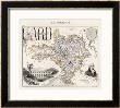 Map Of Gard France by Alexandre Vuillemin Limited Edition Pricing Art Print