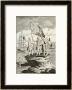 Bougainville And His Men Raise The French Flag On A Small Rock On The Magellan Straits by Vangro Limited Edition Print