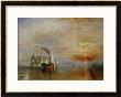 The Temeraire Towed To Her Last Berth (Aka The Fighting Temraire) by William Turner Limited Edition Pricing Art Print